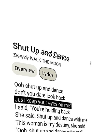 Shut Up and Dance by WALK THE MOON . . . #shutupanddance #walkthemoon #songlyrics #musiclyrics #googlelyrics🎧