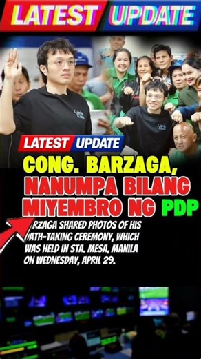 CONG. BARZAGA, NANUMPA BILANG MIYEMBRO NG PDP