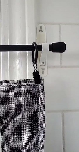Kitchen Curtain Hack l How to Hang Curtains on a Tile Backsplash #Shorts