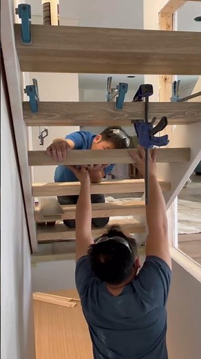 Vinyl Wrap on Stairs #diy #stairs #woodworking