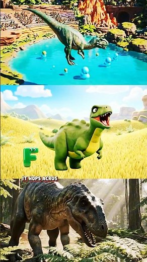 ABC Elasmosaurus Fukuisaurus Giganotosaurus Hadrosaurus Sounds Song | Clay Dino Splash 🌊🦕🎶