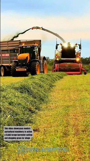 Modern Forage Harvesting with CLAAS Harvester and Oversize Tractor #agritech