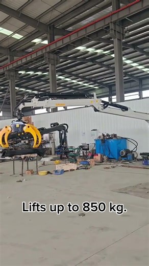 8.5m Log Loader with Telescopic Boom#forestryequipment #forestrymachines #logloader #grapple