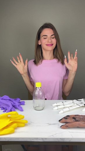 Manicure in Zombie gloves ?? #nailtiktok #nailarttutorial #challenge #nailchallange #manicurechallenge #beautyhacks #beautychallenge #nailsalon