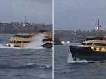 Manly ferry tackles huge swell as it passes Sydney Heads | Daily Mail Online