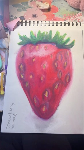 Strawberry pastel drawing #pastel #drawing #art