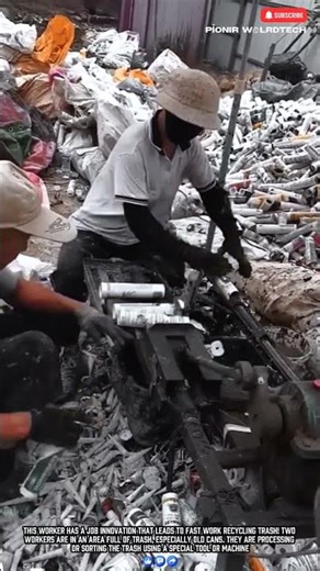 Worker Job Innovation: Fast Work Recycling Trash! #work