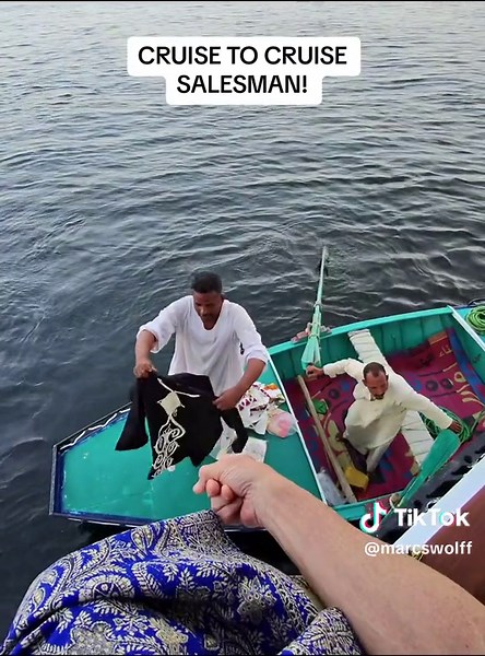 Egyptian door-to-door/cruise to cruise Salesman on the Nile river selling from their Kayak! We got em down from $320 to $40 and still probably got ripped off! #nileriver #Vikingcruise #Egypt #sales