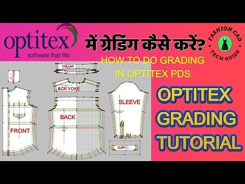 Optitex Grading Tutorial! How to Grade a Basic Shirt Pattern! pattern grading kaise kare.
