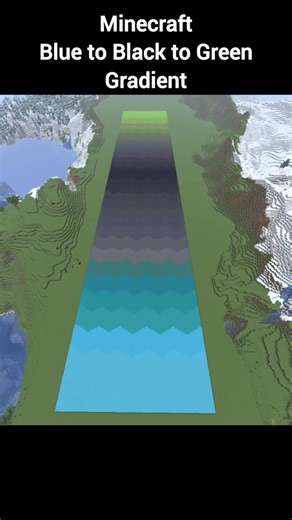 Minecraft Blue to Black to Green Gradient