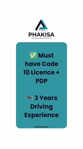 🚚 Code 10 drivers wanted! Phakisa Holdings is hiring across Gauteng & West Rand. If you have your licence PDP delivery experience – Full details here 👉https://www.jobswithdamian.co.za/category/drivers/ before it’s too late #JobsWithDamian #SouthAfricaJobs | Jobs With Damian