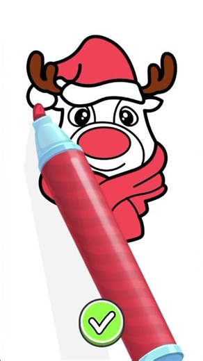 Let’s Color a Christmas Reindeer!