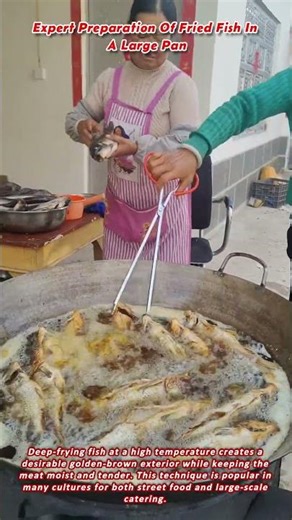 Expert Preparation Of Fried Fish In A Large Pan