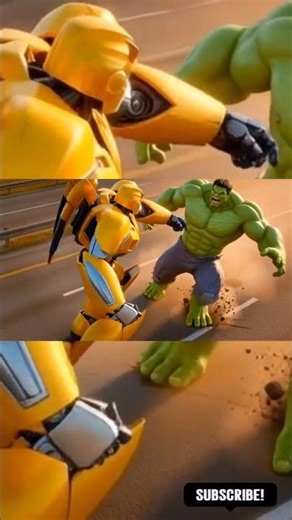 Bumblebee vs Hulk – Ultra Realistic Highway Fight | 32K Cinematic Physics Punch #hulk #bumblebee