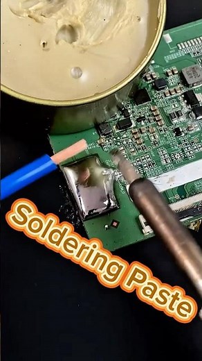 Apply flux paste and solder easily, first clean the surfaces then apply a small amount of flux paste