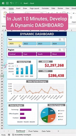 10-Minute Dynamic Excel Dashboard with Pivot Tables