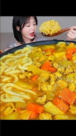 카레폭식🔥 카레우동 카레라이스 김장김치 밥도둑 먹방 Curry Udon & Curry Rice kimchi Mukbang