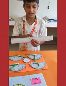 CLASS : 5TH MATHEMATICS : TYPES OF ANGLES . Mastering the art of angles in our 5th-grade math class! 🎓📏 #Mathematics #Geometry #Angles #BIRLA #HMT 3SRINAGAR | Birla open minds international school Srinagar campus