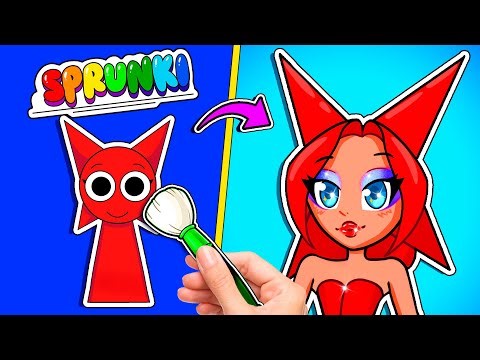 🌈Incredibox SPRUNKI: Mroona Blind Bag! Makeup + Skincare Paper DIY
