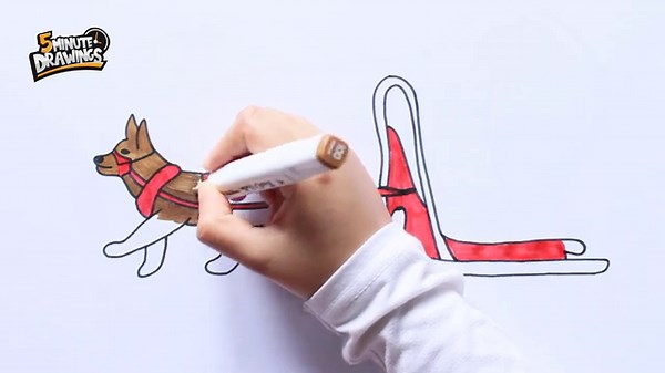how to draw a dog sled