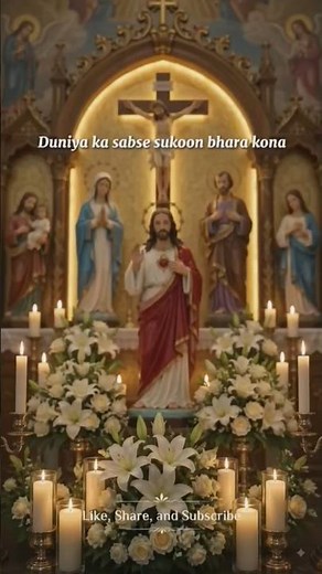 Sacred Heart of Jesus Church Altar 4K Wallpaper | Catholic Christian HD Background