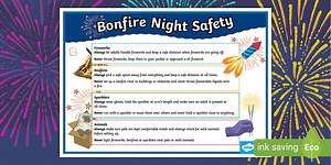 Bonfire Night Safety KS2 Poster