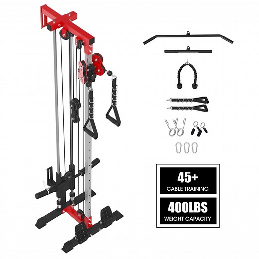 Mikolo Cable Crossover Machine, Lat Pull Down Machine, Wall Mounted Pulley Tower functional trainer with Adjustable 26 Positions Dual Pulley System, Lat Pulldown Cable Training for Home Gym Fitness - Walmart.com