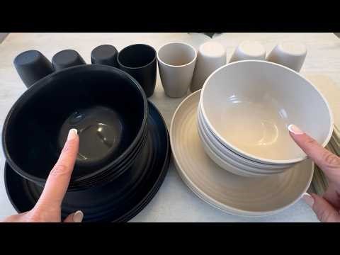 Wheat Straw Sets Comparison | 28pc with Silverware vs 12pc Dish Sets for Dorm, Campign, Apartments