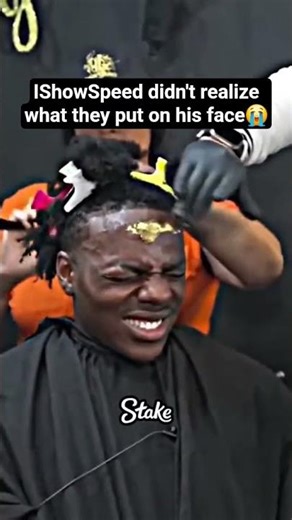 IShowSpeed didn't realize what they put on his face😭 | #ishowspeed #viral #viral_shorts #viral