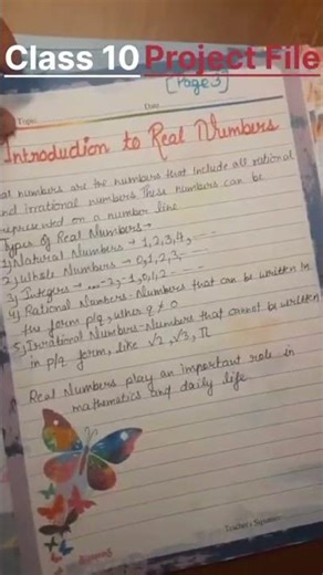 | Class 10 Project File | Mathematics | Real Numbers | Subscribe for more ✨📐.. #trending #class10