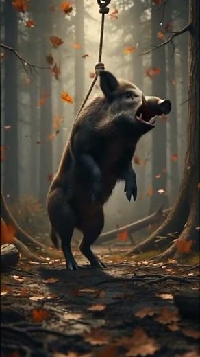 Wild Boar Caught in a Trap | A Desperate Fight for