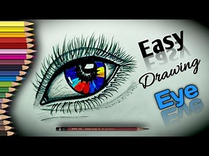 How to draw a realistic colourful eye||step by step tutorial (‪@artandimagination1‬)