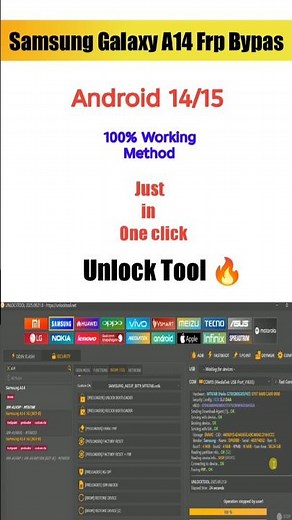 Samsung A14 | Android 14/15 — One-Click FRP Unlock Tool #SamsungA14 #FRPBypass