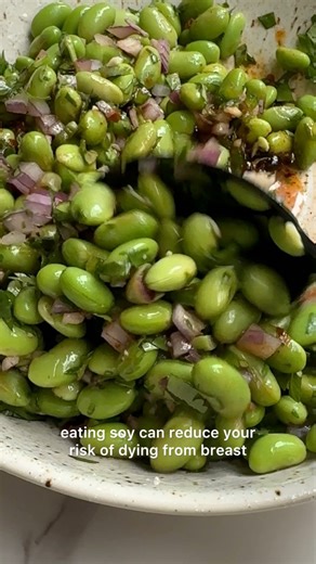 Comment ME for 3 incredible edamame recipes! Soy myths busted- again-by double board certified Mayo Clinic oncologist, Dawn Mussallem. Love, Nisha #soy #breastcancer #edamame | Cooking for Peanuts