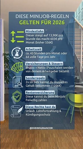 🚨 Minijob-Regeln 2026: Das musst du wissen!