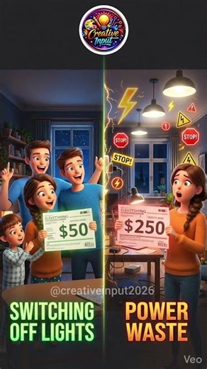 Why You Should Turn Off Lights 💡⚠️#shorts #facts #3danimation #animation #cartoon #ai #foodawareness