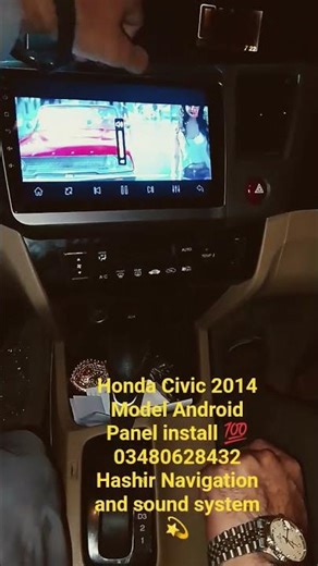 #hondacivictyper Honda civic 2014 Model Android Panel install 💯 #hondacars