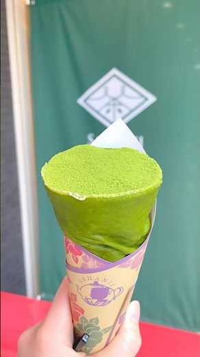 自動でクレープ生地を作る抹茶クレープ！#クレープ #japan #crepe