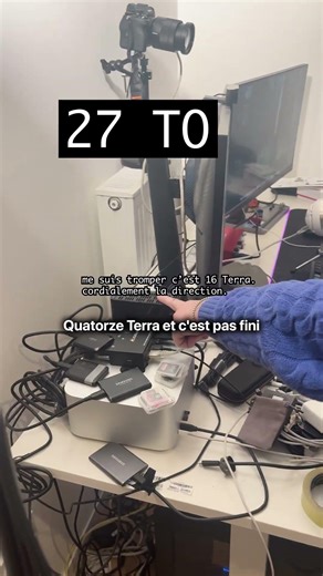 Mon setup de stockage à 91 264 Go 🤯 #filmmaking