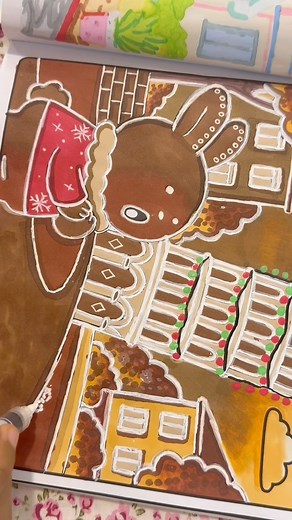 Tried the gingerbread effect here on day 2. Follow for day 3