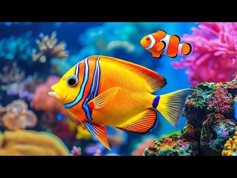 4K Coral Reef Aquarium 🐠 Exotic Tropical Fish & Stunning Ocean Relaxation for Stress Relief