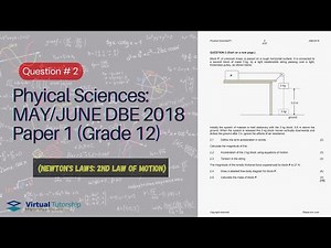 NEWTON'S 2ND LAW OF MOTION | MAY/JUNE DBE 2018: Physical Sciences Paper 1 Question 02 (Grade 12)
