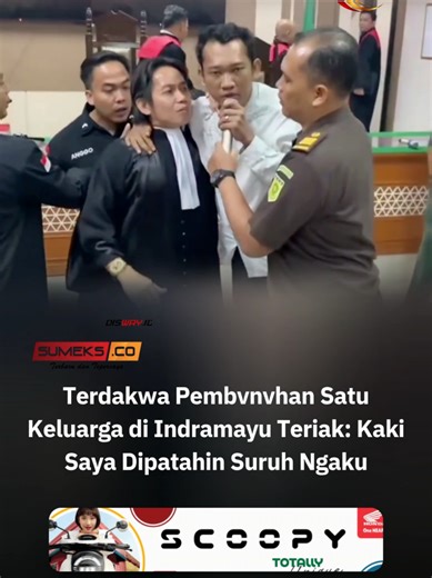 Kasus pembvnvhan satu keluarga yang terdir dari lima orang di Kelurahan Paoman, Kecamatan/Kabupaten Indramayu memasuki tahap persidangan di Pengadilan Negeri (PN) Indramayu. Meski demikian, kasus itu kembali memunculkan misteri seiring pengakuan kedua terdakwa di depan majelis hakim. Kedua terdakwa yakni Ririn Rifanto dan Priyo Bagus Setiawan. Mereka didakwa melakukan pembvnvhan sadis terhadap kelima korban yang terdiri dari Haji Sahroni, Budi (anak Sahroni), Euis (istri Budi), Ratu (7) dan Bela