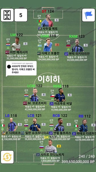 포를란으로 완성하는 인테르의 경기력 향상