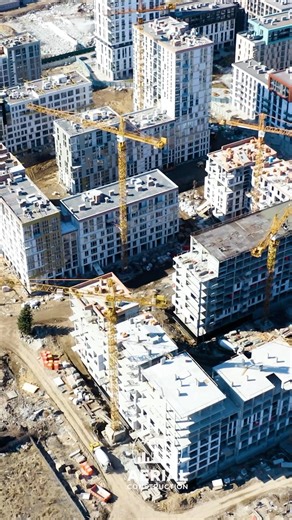 Tower Cranes Building Apartments | Massive Construction Site 🏗️ #shorts