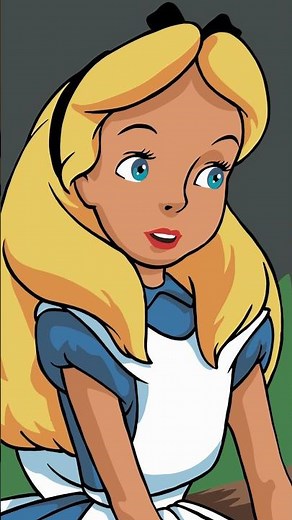 Alice in Wonderland Colour Painting 🎨 #disney #art #digitalart #aliceinwonderland