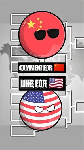 USA 🇺🇸 vs CHINA 🇨🇳 FACE OFF! #countryballs #china #usa