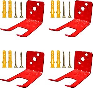 4 Pack Universal Fire Extinguisher Bracket, Fire Extinguisher Mounts & Brackets for 5 to 13 lbs, Universal for All Extinguishers with Valve Body Slots, Holder for Dry Chemical and Water Extinguishers