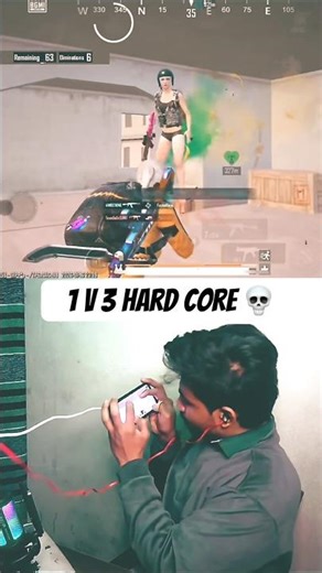 1 v 3￼ Gyro Reverse in BGMI 🤯 | #bgmi #pubgmobile