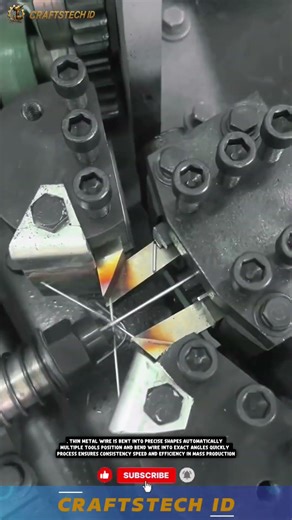 Wire Bending Machine Forms Precise Shapes with Multi-Tool System #machine